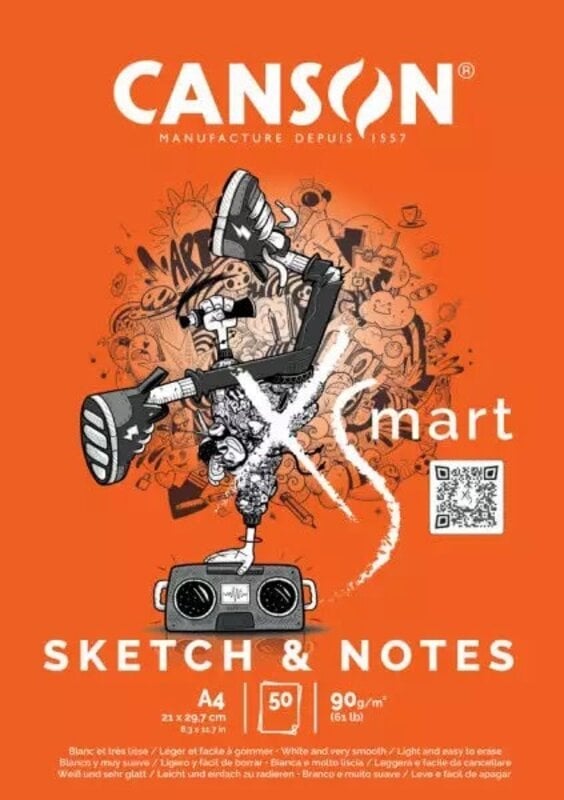 CANSON Bloc Xs'Mart A4 50 Fl 90G Sketch & Notes