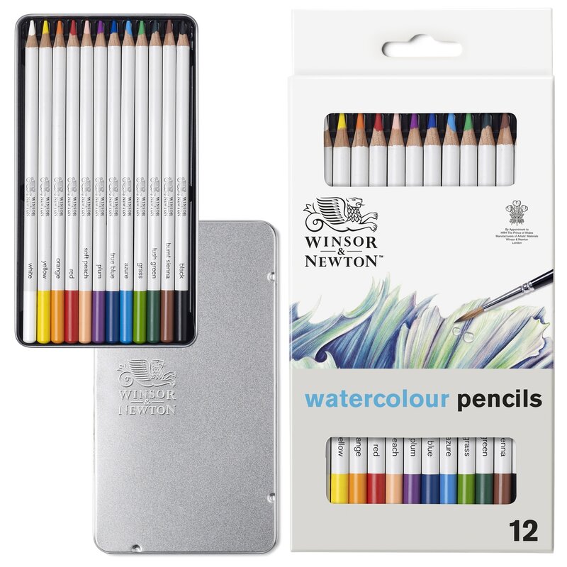 WINSOR & NEWTON Studio Collection crayon aquarelle x12 set