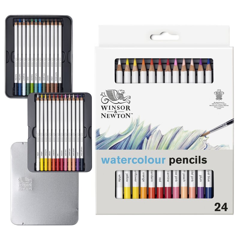 WINSOR & NEWTON Studio Collection crayon aquarelle x24 set