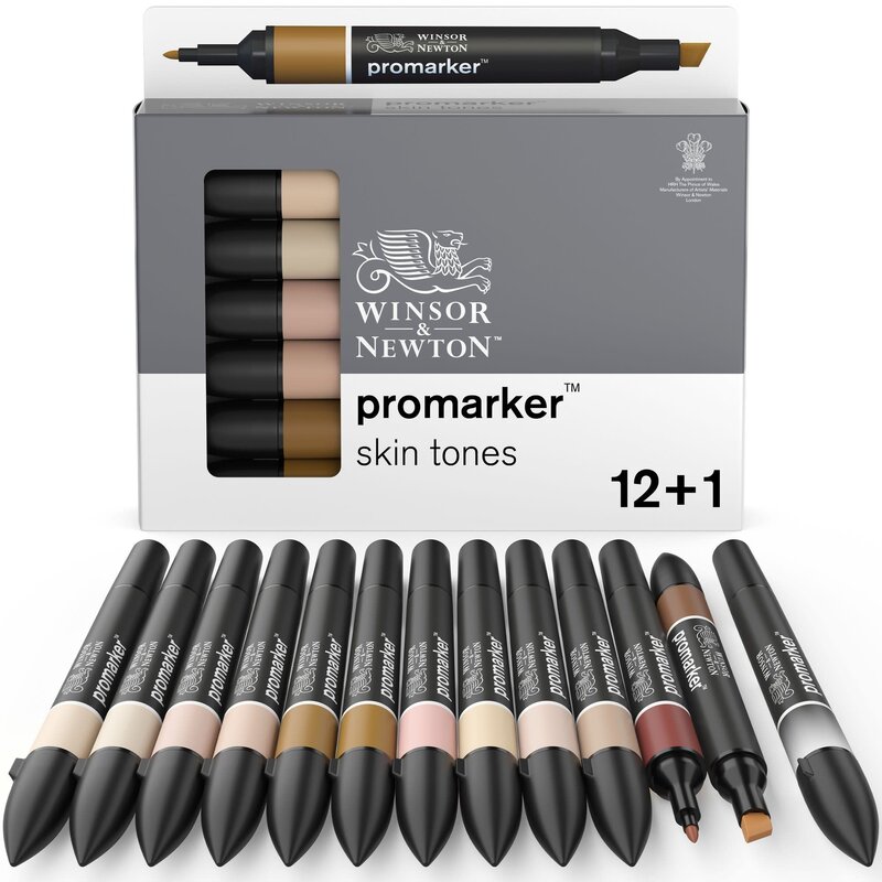 WINSOR & NEWTON Promarker set x12+1 skintones