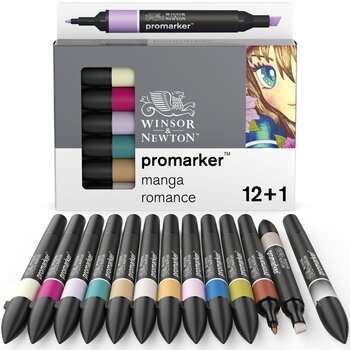 WINSOR & NEWTON Promarker set x12+1 Manga Romance