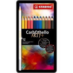 STABILO Boîte métal x 12 STABILO CarbOthello ARTY+