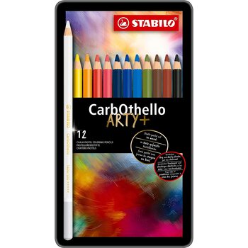 STABILO Boîte métal x 12 CarbOthello