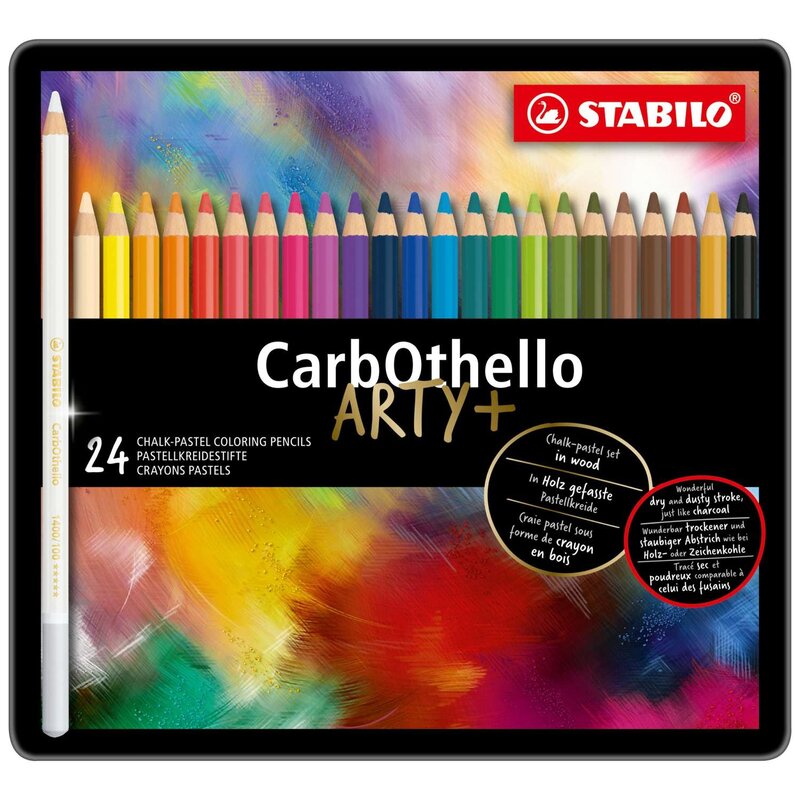 STABILO STABILO CarbOthello Boîte métal x 24 crayons pastel