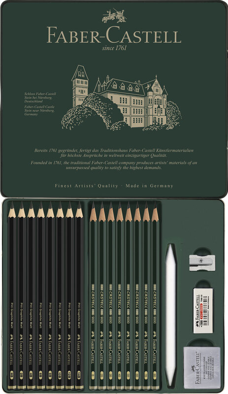 FABER CASTELL Set Pitt Graphite Matt/Castell 9000