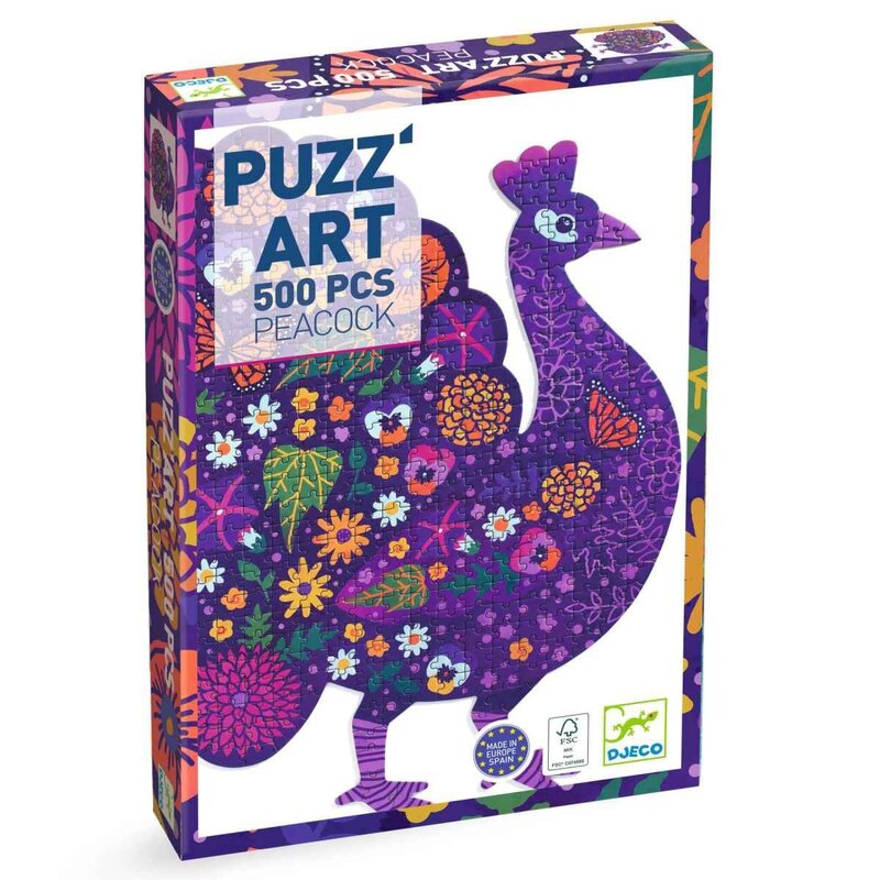 DJECO Puzz'Art Peacock - 500 Pcs