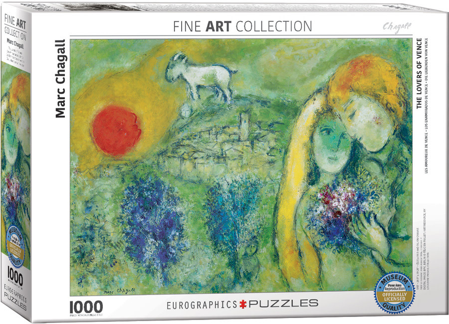EUROGRAPHICS Puzzle 1000 CHAGALL - Les amoureux de Vence