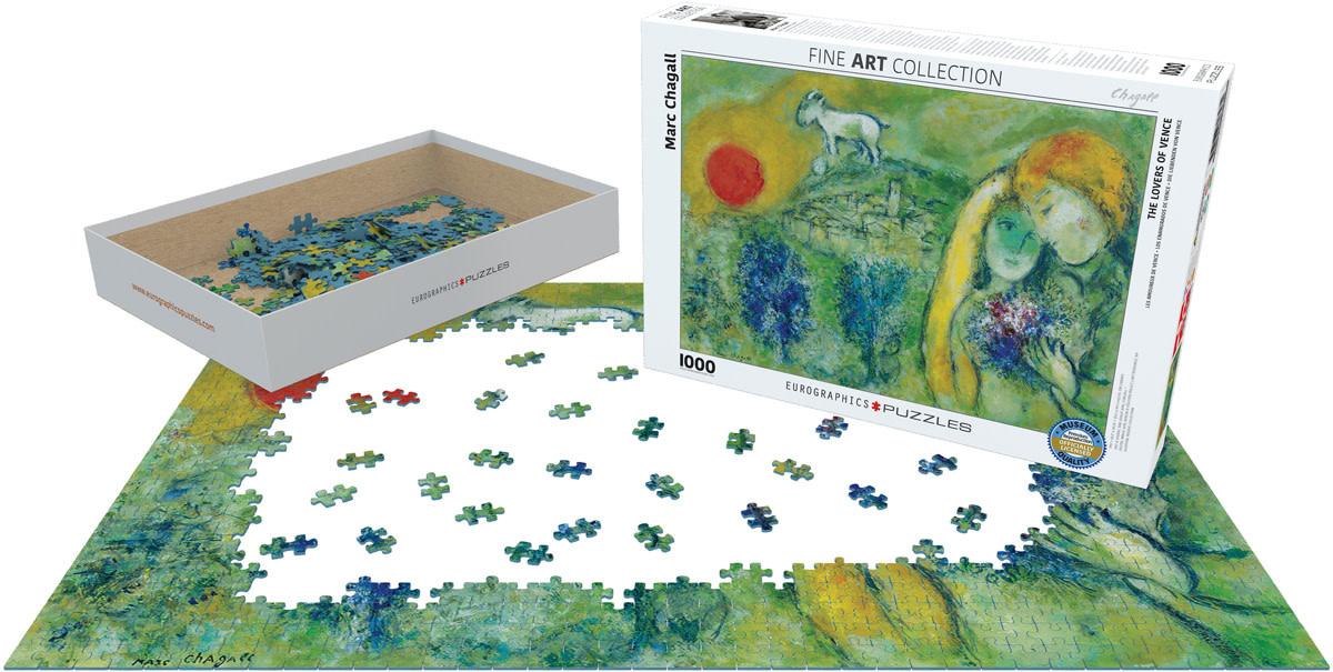 EUROGRAPHICS Puzzle 1000 CHAGALL - Les amoureux de Vence