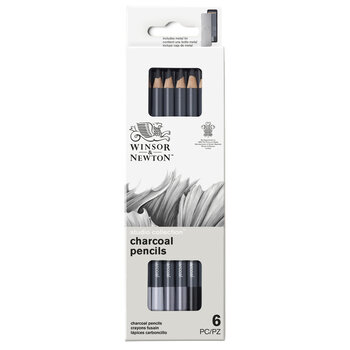 WINSOR & NEWTON Studio Collection Crayons Fusains Assortis X6