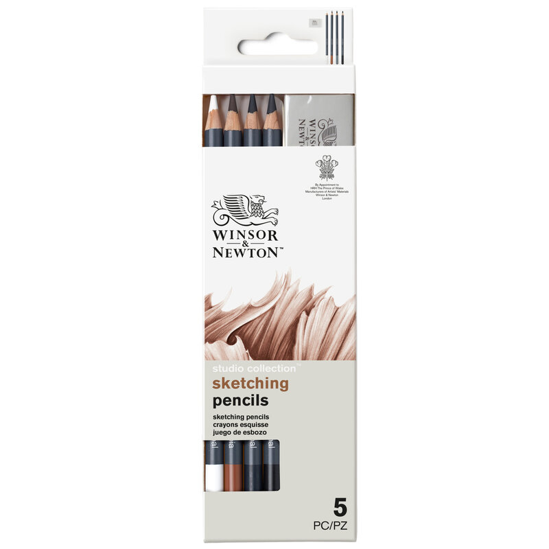 WINSOR & NEWTON Studio Collection Crayons Esquisse X4 + Gomme