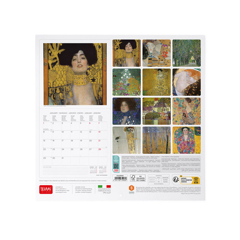 Calendrier mural souple 2024 (1250600200129): CLC France