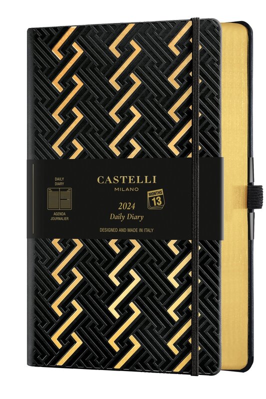CASTELLI Agenda 2024 Journalier Grand Format C&G Roman Gold