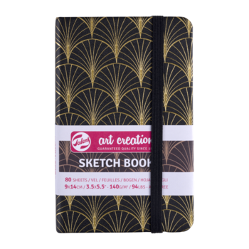 TALENSARTCREATION Cahier de Croquis Art Deco 9 x 14 cm, 140 g, 80 feuilles