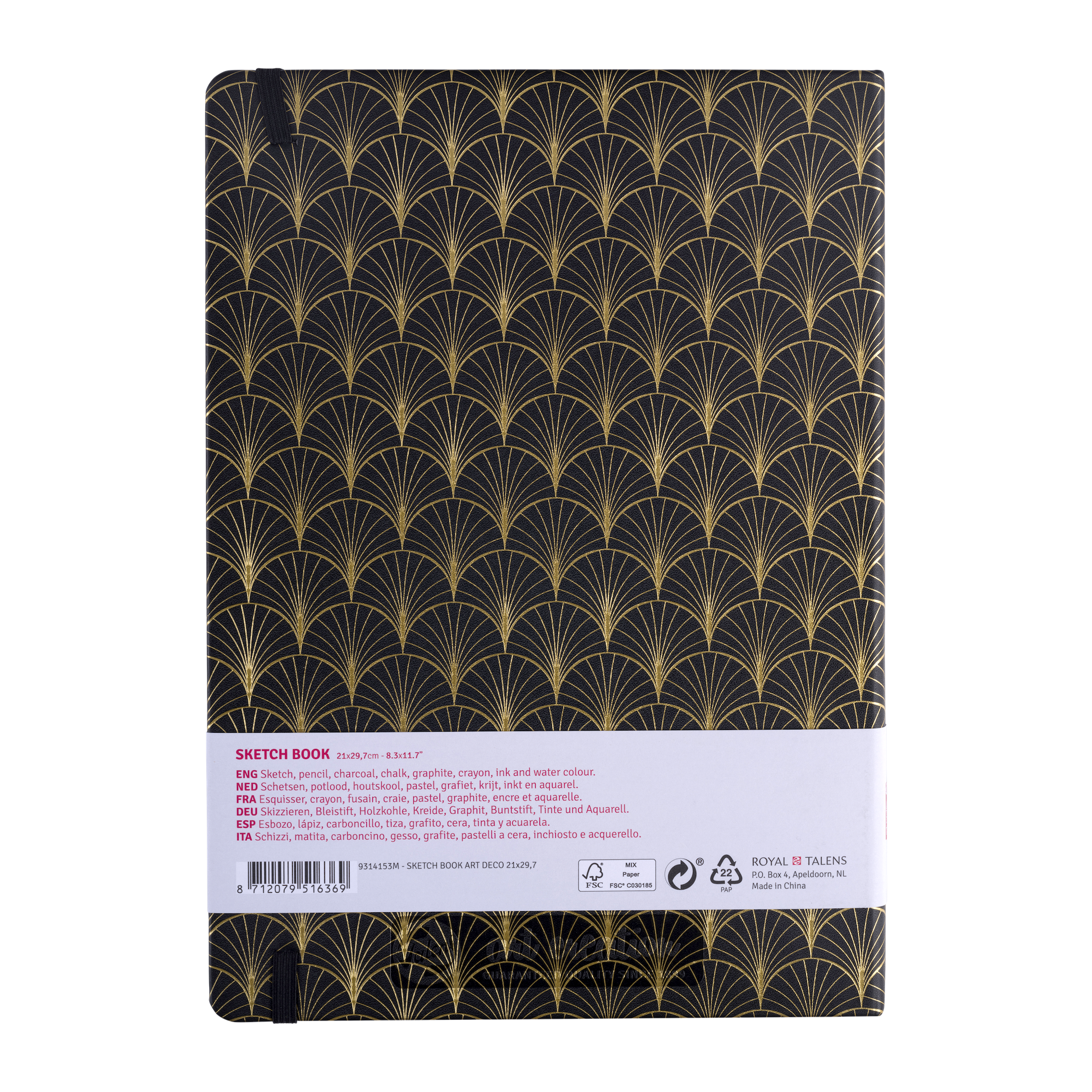 TALENSARTCREATION Cahier de Croquis Art Deco 21 x 29.7 cm, 140 g, 80 feuilles