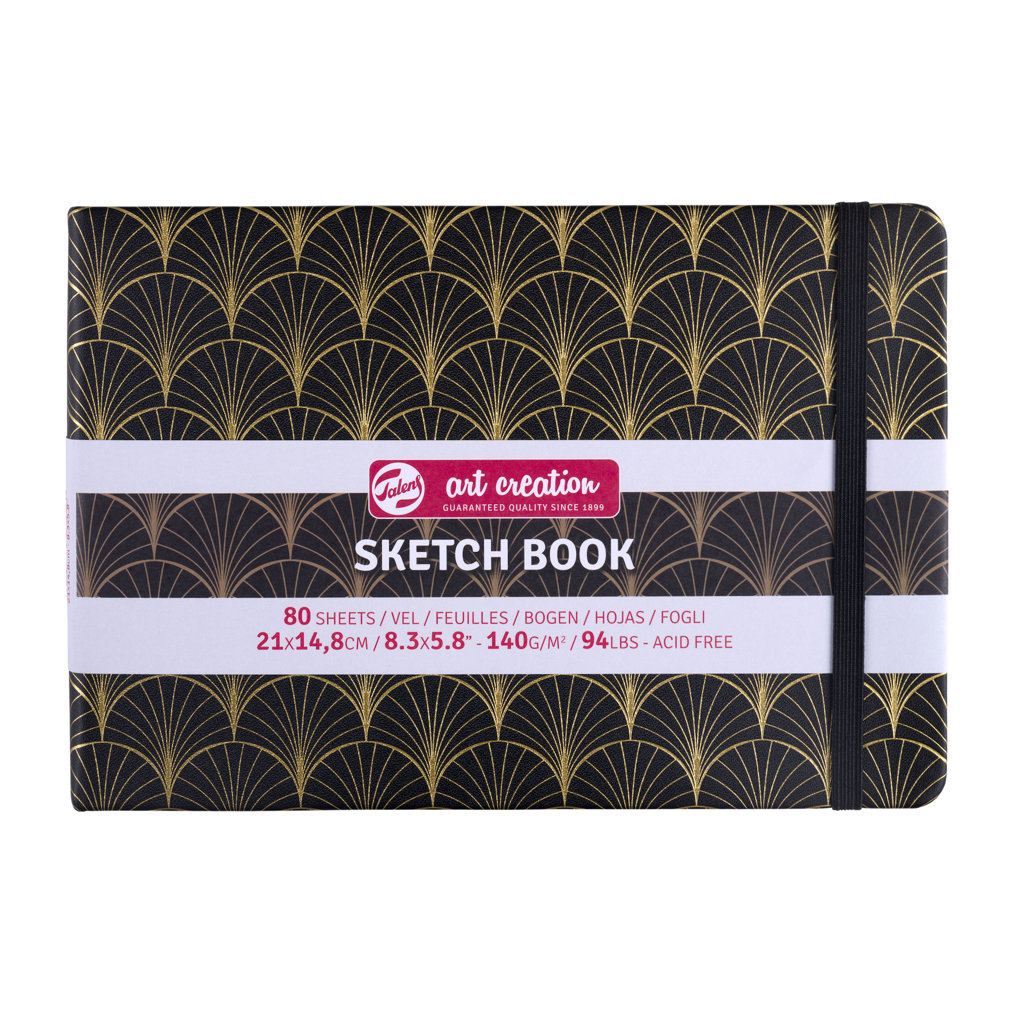 TALENSARTCREATION Cahier de Croquis Art Deco 21 x 14.8 cm, 140 g, 80 feuilles