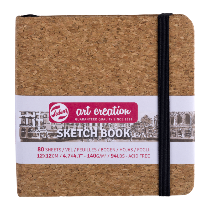 TALENSARTCREATION Carnet Croquis 12x12 cm 80 feuilles 140g Liège