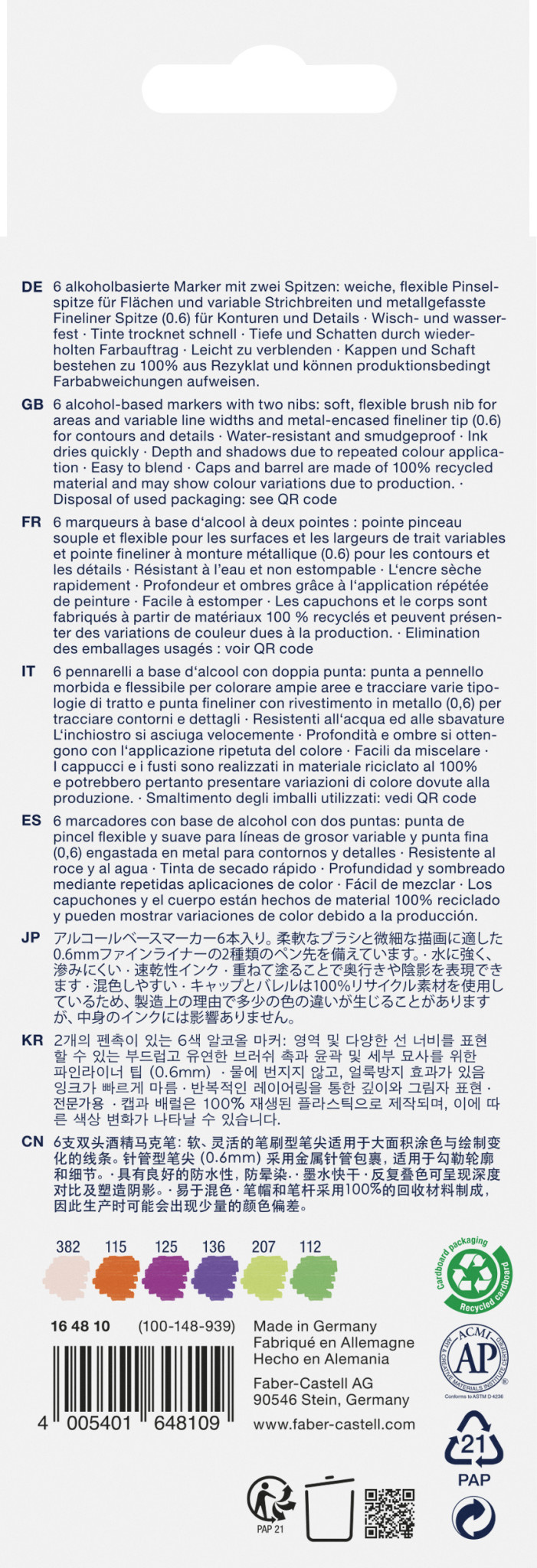 FABER CASTELL Goldfaber Sketch Marker boîte de 6, Illustrat