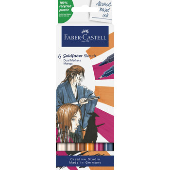 FABER CASTELL Sketch Marker Gofa Boîte De 6 Manga