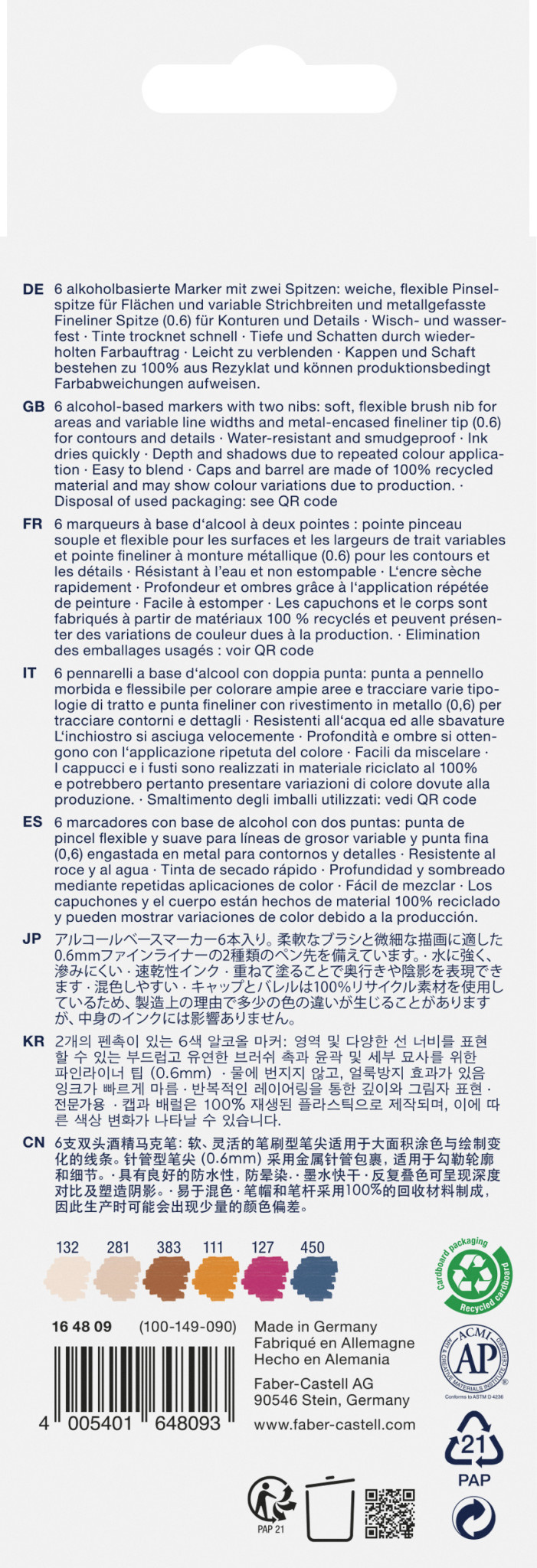 FABER CASTELL Goldfaber Sketch Marker boîte de 6, Manga