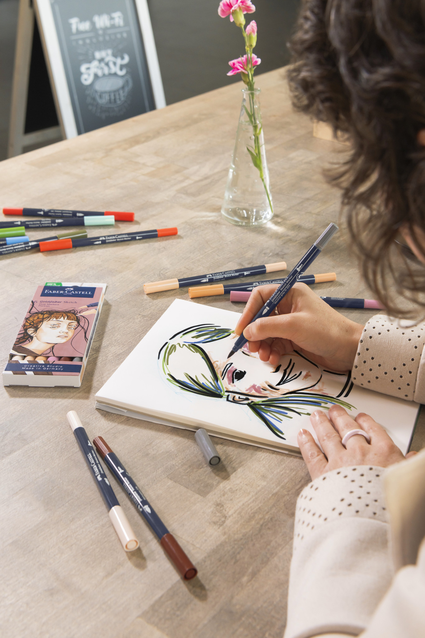 FABER CASTELL Goldfaber Sketch Marker boîte de 6, Portrait