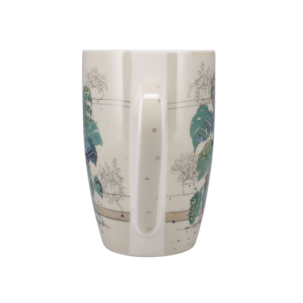 KIUB Mug Arrondi Xl 490 Ml + Boite Ouverte Bug Art Chaton Monstera