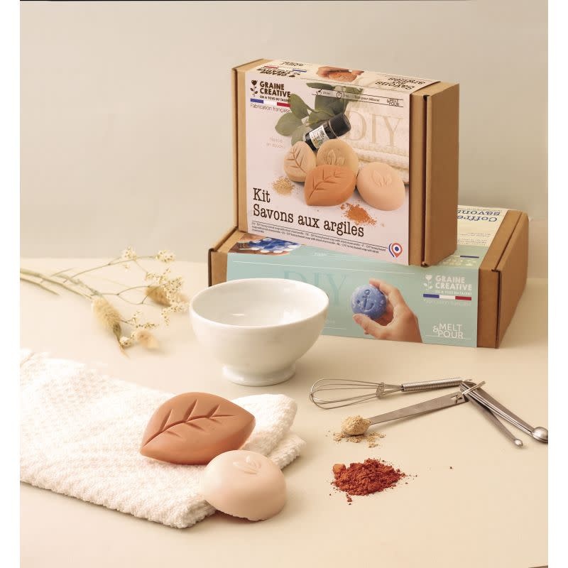 GRAINE CREATIVE Kit Diy Savons Poudre D'Argile 196 X 144 X 45 Mm