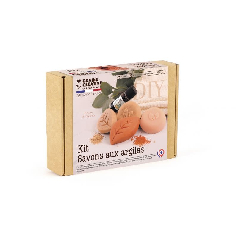 GRAINE CREATIVE Kit Diy Savons Poudre D'Argile 196 X 144 X 45 Mm