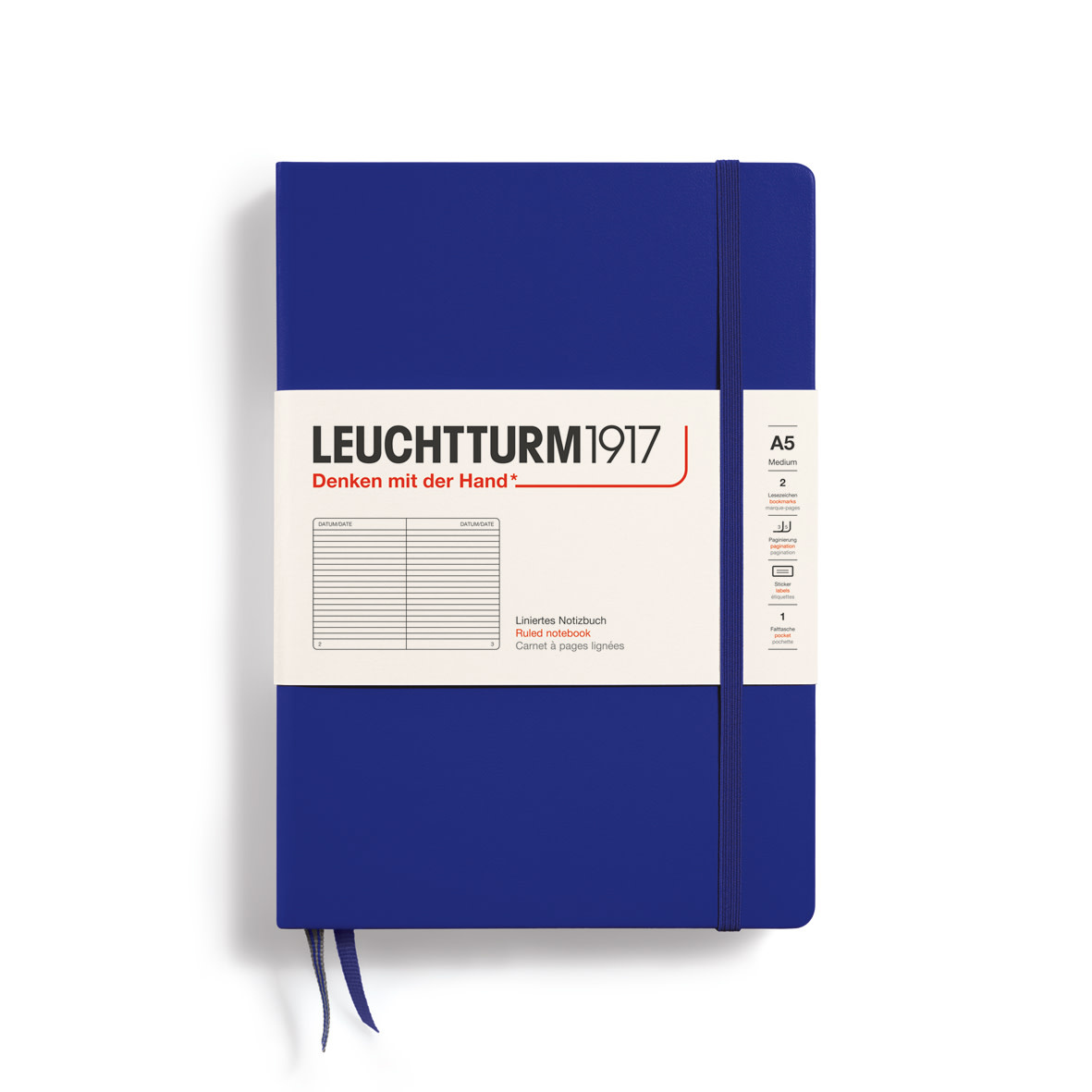 LEUCHTTURM 1917 Carnet de notes Couverture rigide Ink, Medium (A5), 251 p., ligné