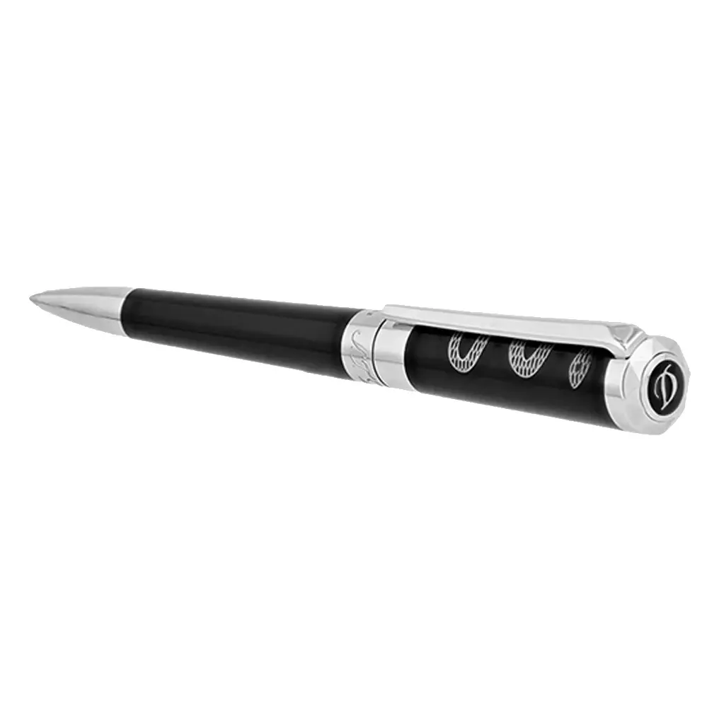 DUPONT S.T Stylo bille Liberté Hippocrate laque noir et palladium