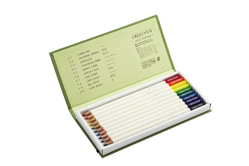 TOMBOW Coffret De 10 Crayons De Couleur Irojiten Set Volume 2: Vivid Tone L