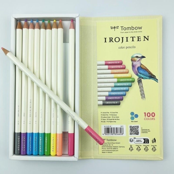 TOMBOW Coffret De 10  Crayons De Couleur Irojiten Set Volume 1: Pale Tone L