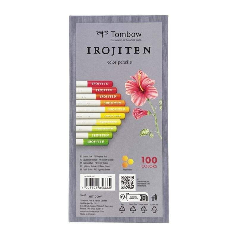 TOMBOW Coffret De 10 Crayons De Couleur Irojiten Set Volume 7