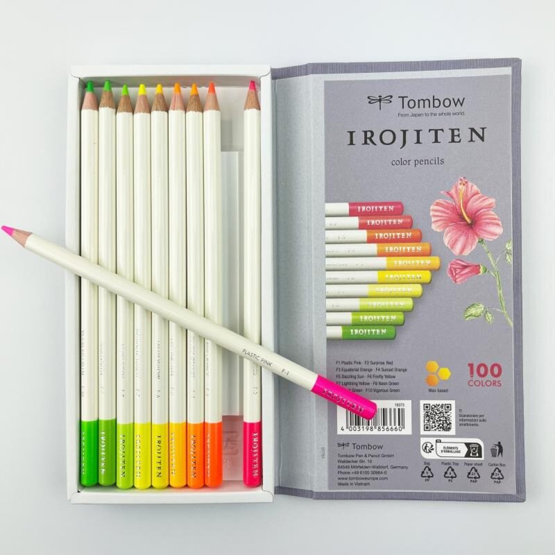 TOMBOW Coffret De 10 Crayons De Couleur Irojiten Set Volume 7