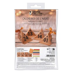 GRAINE CREATIVE Calendrier De L'Avent Berlingot Kraft