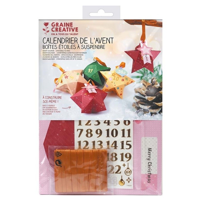 GRAINE CREATIVE Calendrier De L'Avent Etoile
