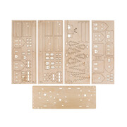 Kit De Construction 3D Village Alpin En Bois Naturel Rayher - 94 Pièces Avec Minuterie, Décor Hiver Noël (40x14.5x20cm)