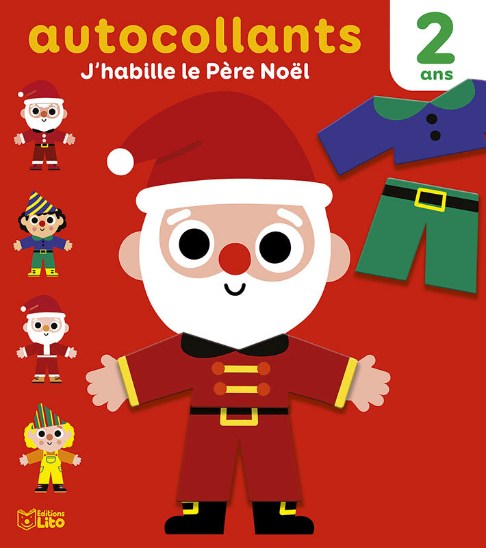 EDITIONS LITO Autocollants J' Habille Le Père Noël ! 2 ans