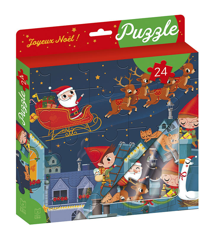 EDITIONS LITO Ma Boite à Puzzle 24 pièces Noël 4 ans