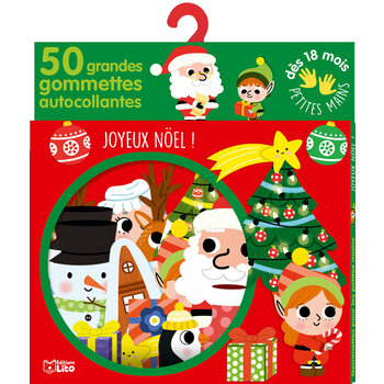 EDITIONS LITO 50 Grandes Gommettes autocollantes Joyeux Noël ! dès 18 mois