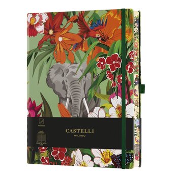 CASTELLI Carnet Eden Très Grand Format Ligné Eléphant