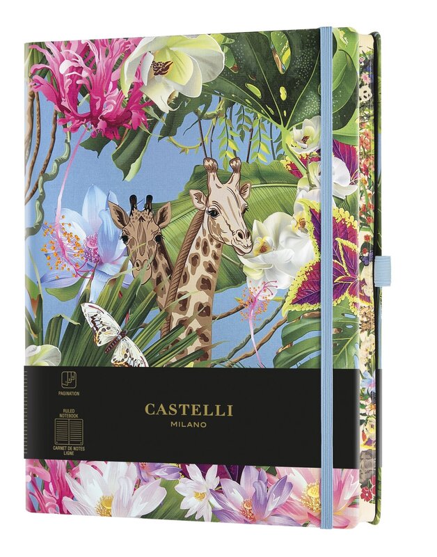 CASTELLI Carnet Eden Très Grand Format Ligné Girafe