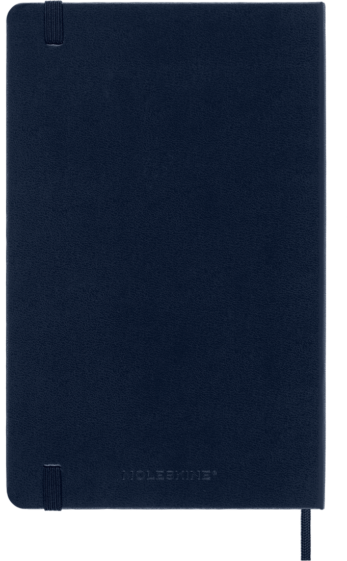 MOLESKINE Carnet Classique, Ligné, Grand Format, Bleu Saphir, Couverture Rigide