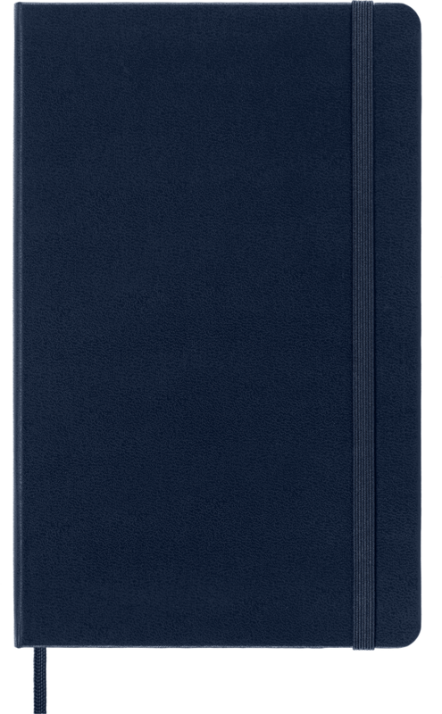 MOLESKINE Carnet Classique Grand Format Ligné Bleu Saphir Couverture Rigide