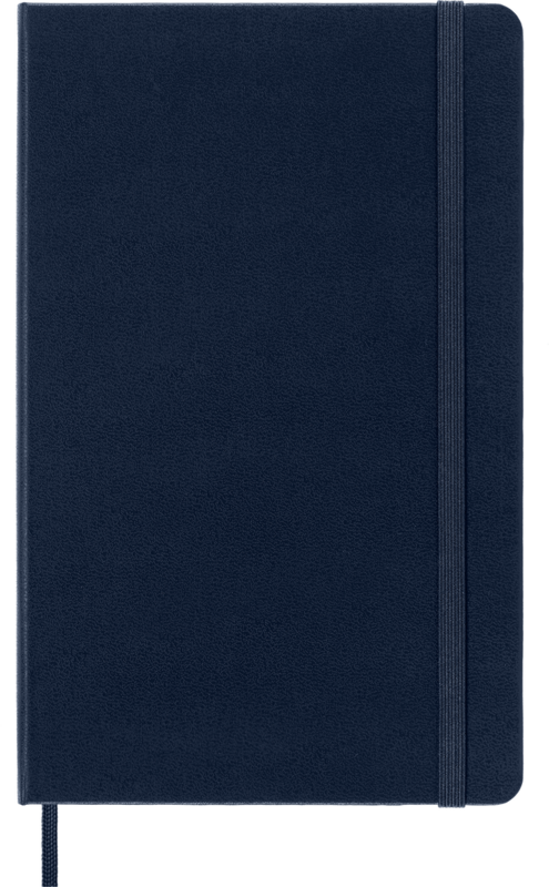 MOLESKINE Carnet Classique, Ligné, Grand Format, Bleu Saphir, Couverture Rigide