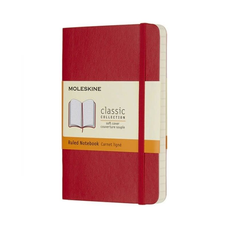 MOLESKINE Carnet Classique Format De Poche Ligné Rouge Ecarlate Couverture Souple