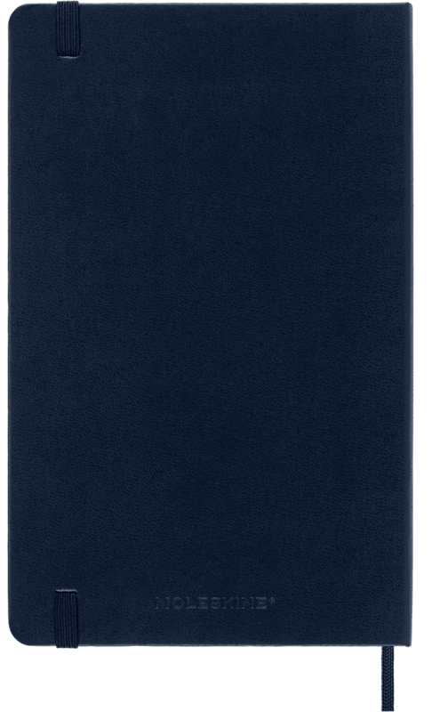 MOLESKINE Carnet Classique Grand Format Pages Blanches Bleu Saphir Couverture Rigide