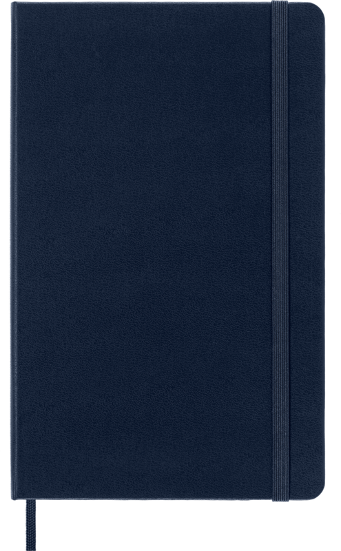 MOLESKINE Carnet Classique Grand Format Pages Blanches Bleu Saphir Couverture Rigide