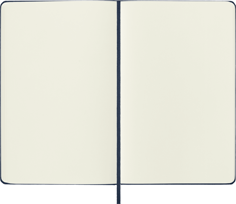 MOLESKINE Carnet Classique Grand Format Pages Blanches Bleu Saphir Couverture Rigide