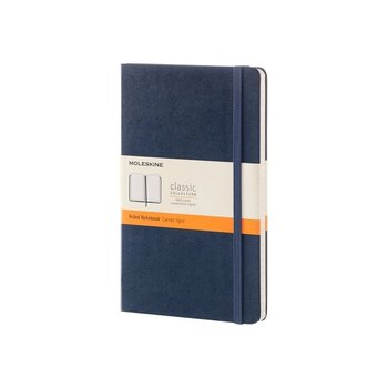 MOLESKINE Carnet Classique Grand Format ligné Bleu Saphir Couverture Rigide