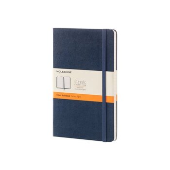 MOLESKINE Carnet Classique Grand Format Ligné Bleu Saphir Couverture Rigide